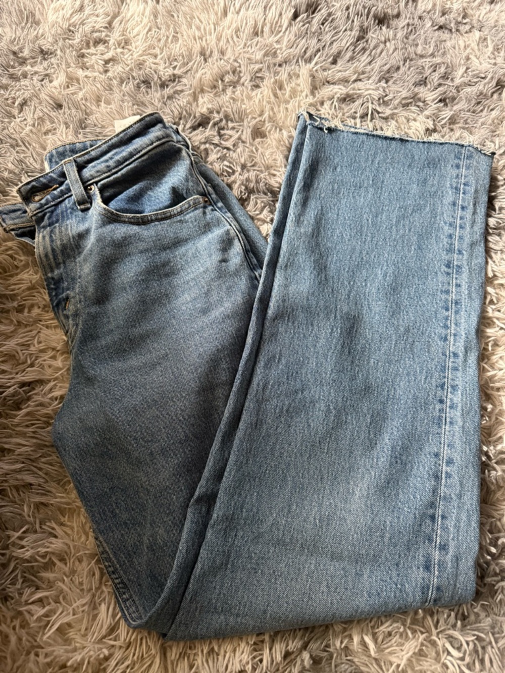 Abercrombie & Fitch High Rise Relaxed Jeans - Light Blue